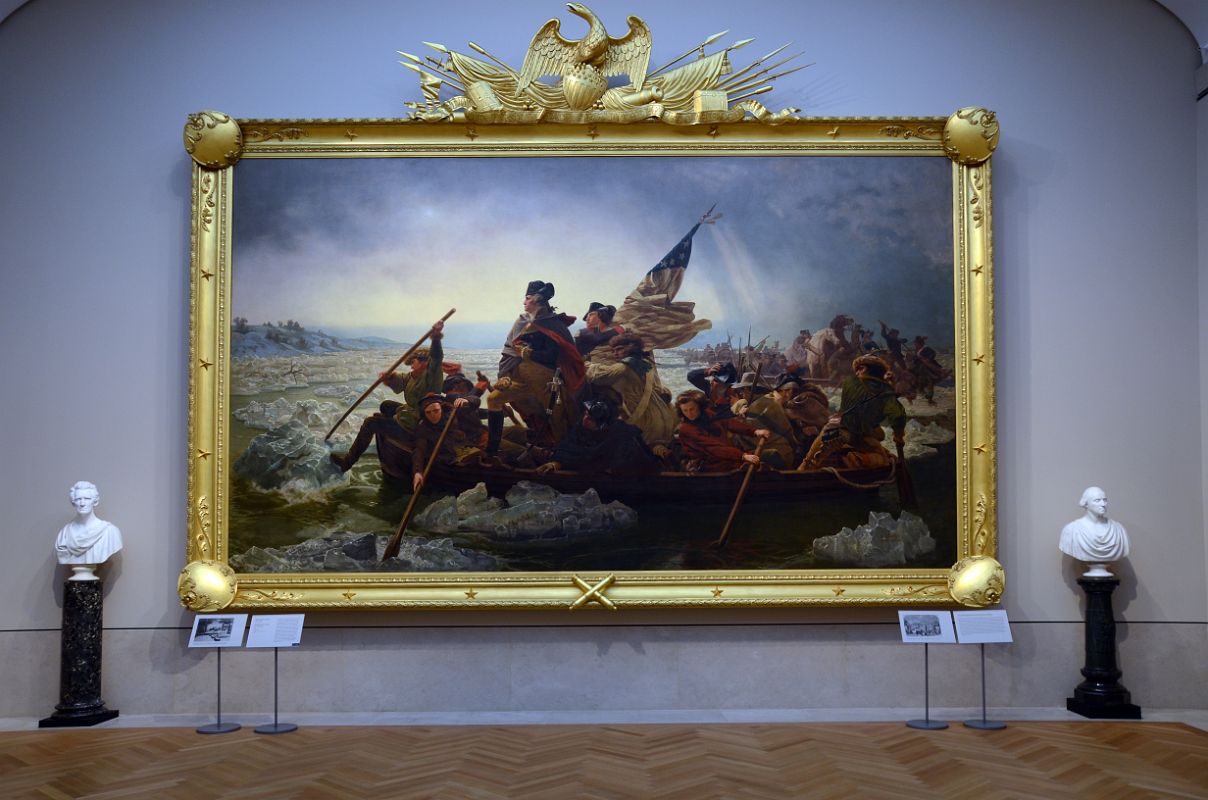 760A Washington Crossing the Delaware with frame - Emanuel Leutze 1851- American Wing New York Metropolitan Museum of Art